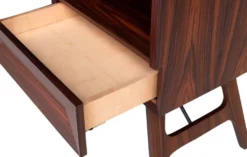 Casa Padrino Luxus Rosenholz Nachttisch mit Schublade Braun 50 x 40 x H. 70 cm - Schlafzimmermöbel