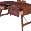 Casa Padrino Luxus Rosenholz Schreibtisch mit 2 Schubladen Braun 150 x 70 x H. 76 cm - Luxus Büromöbel