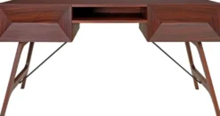Casa Padrino Luxus Rosenholz Schreibtisch mit 2 Schubladen Braun 150 x 70 x H. 76 cm - Luxus Büromöbel