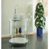 Casa Padrino Luxus Rund-Theken-Vitrine Ø 72 cm H. 93 cm - Ladeneinrichtung - Boutique Möbel - Made in Italy