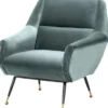 Casa Padrino Luxus Salon Sessel Dunkeltürkis / Schwarz / Messing 75 x 75 x H. 78 cm - Hotel Möbel