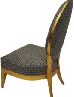 Casa Padrino Luxus Salon Sessel Silber / Schwarz / Hellbraun 65 x 77 x H. 114 cm - Luxus Qualität