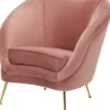 Casa Padrino Luxus Salon Sessel Rosa / Messing 85 x 77 x H. 80 cm - Luxus Kollektion