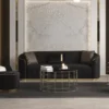 Casa Padrino Luxus Samt 3er Sofa Schwarz / Gold 240 x 95 x H. 74 cm - Wohnzimmer Sofa mit edlem Samtstoff - Wohnzimmer Möbel - Luxus Möbel - Wohnzimmer Einrichtung - Luxus Einrichtung