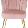 Casa Padrino Luxus Samt Esszimmer Stuhl Rosa / Gold 66 x 64 x H. 86 cm - Küchenstuhl mit Samtsoff - Esszimmer Möbel - Küchen Möbel - Luxus Möbel