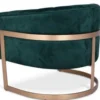 Casa Padrino Luxus Samt Sessel Dunkelgrün / Kupfer 70 x 66 x H. 68 cm - Designer Wohnzimmermöbel