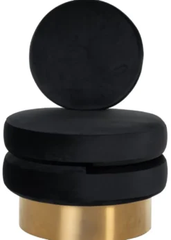 Casa Padrino Luxus Samt Sessel Schwarz / Gold 66 x 65 x H. 93 cm - Wohnzimmer Sessel - Hotel Sessel - Luxus Wohnzimmer Möbel
