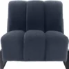 Casa Padrino Luxus Samt Sessel Mitternachtsblau / Schwarz 83,5 x 90 x H. 83,5 cm - Wohnzimmer Sessel - Hotel Sessel - Luxus Möbel
