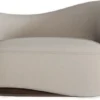 Casa Padrino Luxus Samt Sessel rechte Seite Grau / Dunkelbraun / Messing 110 x 105 x H. 78 cm - Wohnzimmer Sessel - Hotel Sessel - Wohnzimmer Möbel - Hotel Möbel - Luxus Möbel