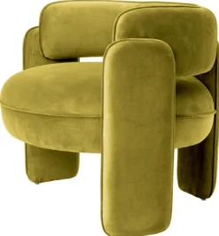 Casa Padrino Luxus Samt Sessel Vintage Grün 80 x 71 x H. 68,5 cm - Wohnzimmer Sessel - Hotel Sessel - Wohnzimmer Möbel - Luxus Möbel - Wohnzimmer Einrichtung - Luxus Einrichtung - Möbel Luxus