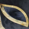 Casa Padrino Luxus Samt Sessel Schwarz / Gold 78 x 55 x H. 59 cm - Wohnzimmer Sessel - Hotel Sessel - Wohnzimmer Möbel - Luxus Möbel - Wohnzimmer Einrichtung - Luxus Einrichtung - Möbel Luxus