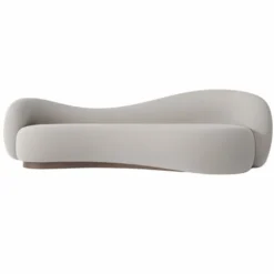Casa Padrino Luxus Samt Sofa Grau / Braun 280 cm - Wohnzimmer & Hotel Möbel