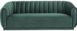 Casa Padrino Luxus Samt Sofa Grün 230 x 95 x H. 84 cm - Wohnzimmer Sofa - Wohnzimmer Möbel - Luxus Möbel - Wohnzimmer Einrichtung - Luxus Einrichtung - Luxus Qualität
