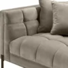 Casa Padrino Luxus Samt Sofa mit 4 Kissen Greige / Schwarz 231 x 95 x H. 68 cm - Wohnzimmer Sofa - Luxus Qualität