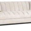 Casa Padrino Luxus Samt Sofa Naturfarben / Schwarz 255 x 91 x H. 77 cm - Wohnzimmer Sofa mit 4 Kissen - Wohnzimmer Möbel - Luxus Möbel - Wohnzimmer Einrichtung - Luxus Einrichtung - Luxus Qualität