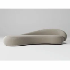Casa Padrino Luxus Samt Sofa Rechte Seite Grau / Dunkelbraun 280 cm - Wohnzimmer & Hotel Möbel