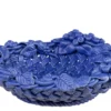 Casa Padrino Luxus Schale Blau Ø 32 x H. 10 cm - Runde Deko Schale aus hochwertiger Keramik - Luxus Deko Accessoires