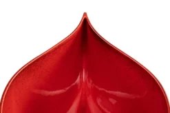Casa Padrino Luxus Schale Blau / Rot 51 x 28 x H. 30 cm - Hohe organisch geformte Schale Drop aus Steingut - Luxus Deko Accessoires