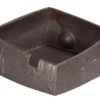 Casa Padrino Luxus Schale Braun 20,5 x 20,5 x H. 10 cm - Kleine Schale Shali aus Steingut in warmem Braun - Luxus Deko Accessoires