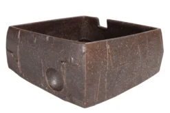 Casa Padrino Luxus Schale Braun 20,5 x 20,5 x H. 10 cm - Kleine Schale Shali aus Steingut in warmem Braun - Luxus Deko Accessoires