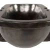 Casa Padrino Luxus Schale Grau 51 x 19,5 x H. 11 cm - Längliche Steingut Deko Schale im Gunmetal Finish - Luxus Deko Accessoires