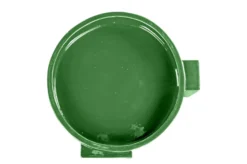 Casa Padrino Luxus Schale Grün 31,5 x 33,5 x H. 13,5 cm - Steingut Deko Schale im Basil Green Finish - Luxus Deko Accessoires