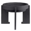 Casa Padrino Luxus Schale Schwarz 34,5 x 34,5 x H. 25 cm - Hohe Deko Schale aus Steingut mit Black Diamond Glasur - Luxus Deko Accessoires