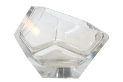 Casa Padrino Luxus Schale Ø 14,5 x H. 11,5 cm - Deko Schale aus massivem Klarglas mit facettiertem Diamant-Schliff - Luxus Deko Accessoires