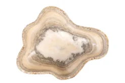 Casa Padrino Luxus Schale 30 x 38 x H. 14 cm - Deko Schale aus hochwertigem Onyx - Luxus Deko Accessoires