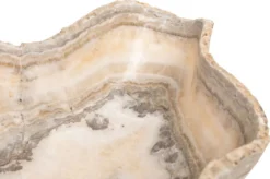 Casa Padrino Luxus Schale 30 x 38 x H. 14 cm - Deko Schale aus hochwertigem Onyx - Luxus Deko Accessoires