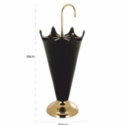 Casa Padrino Luxus Schirmständer Schwarz / Gold H. 66 cm - Luxus Accessoires