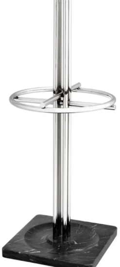 Casa Padrino Luxus Schirmständer Silber / Schwarz Ø 34 x H. 80 cm - Luxus Accessoires
