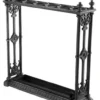 Casa Padrino Luxus Schirmständer Gusseisen Grau Schwarz - Barock - Jugendstil - Art Deco - 63,5 x 18,5 x 62,5 cm