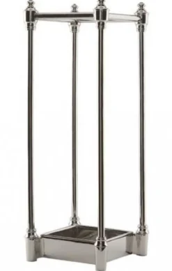 Casa Padrino Luxus Schirmständer im edlen Nickel Finish, 60 x 22 x 22 cm
