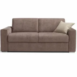 Casa Padrino Luxus Schlafsofa Braun / Silber 218 cm - Ausklappbares Wohnzimmer Sofa