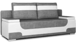 Casa Padrino Luxus Schlafsofa Grau / Weiß / Silber 200 x 92 x H. 90 cm - Wohnzimmer Sofa mit Schlaffunktion - Wohnzimmer Möbel - Luxus Möbel - Luxus Interior