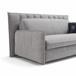 Casa Padrino Luxus Schlafsofa Grau 220 cm - Ausklappbares Wohnzimmer Sofa