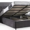 Casa Padrino Luxus Schlafzimmer Set Grau / Silber - 1 Doppelbett mit Kopfteil & 2 Nachttische - Luxus Schlafzimmer Möbel
