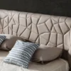 Casa Padrino Luxus Schlafzimmer Set Grau / Braun / Kupfer - 1 Doppelbett mit Kopfteil & 2 Nachtkommoden - Luxus Schlafzimmer Möbel - Luxus Schlafzimmer Einrichtung