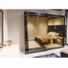 Casa Padrino Luxus Schlafzimmerschrank mit 2 Schiebetüren Schwarz / Gold 280 x H. 230 cm