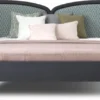 Casa Padrino Luxus Schlafzimmer Set Grün / Schwarz / Antik Messing - 1 Doppelbett mit Kopfteil & 2 Nachtkommoden - Luxus Schlafzimmer Möbel - Luxus Schlafzimmer Einrichtung