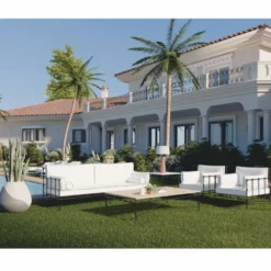 Casa Padrino Luxus Schmiedeeisen Sessel Schwarz / Weiß - Hotel & Garten Sessel
