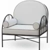 Casa Padrino Luxus Schmiedeeisen Sessel Grau / Schwarz - Hotel & Garten Sessel