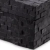 Casa Padrino Luxus Schmuckkasten Schwarz 28,5 x 22 x H. 13 cm - Schmuckschatulle - Aufbewahrungsbox - Luxus Accessoires - Deko Accessoires - Luxus Qualität