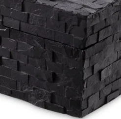 Casa Padrino Luxus Schmuckkasten Schwarz 28,5 x 22 x H. 13 cm - Schmuckschatulle - Aufbewahrungsbox - Luxus Accessoires - Deko Accessoires - Luxus Qualität
