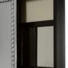 Casa Padrino Luxus Schmuckschrank mit Spiegeltür Silber / Schwarz 35 x 9 x H. 120 cm - Luxus Kollektion