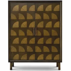 Casa Padrino Luxus Schrank mit 2 Türen Braun H. 170 cm - Luxus Möbel