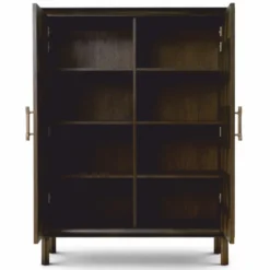 Casa Padrino Luxus Schrank mit 2 Türen Braun H. 170 cm - Luxus Möbel