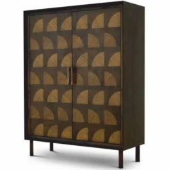 Casa Padrino Luxus Schrank mit 2 Türen Braun H. 170 cm - Luxus Möbel