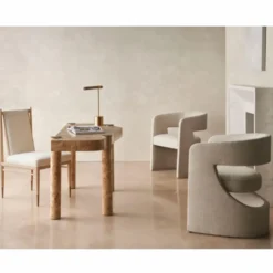Casa Padrino Luxus Schreibtisch mit Schublade Vogelaugenahorn 155 cm - Büro Möbel